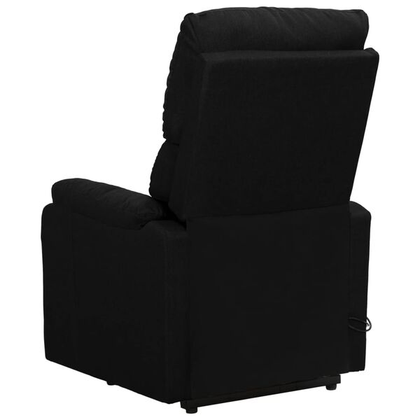 vidaXL Sillón de masaje elevable tela negro