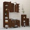 vidaXL Set de muebles de baño 4 pzas madera contrachapada marrón roble