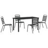 vidaXL Conjunto de Comedor de Jard&iacute;n 5 pcs Antracita