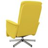vidaXL Sill&oacute;n reclinable con reposapi&eacute;s tela amarillo claro