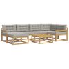 vidaXL Conjunto de sof&aacute;s de exterior 7 uds. Blanco y Gris Claro