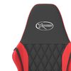 vidaXL Silla gaming de masaje cuero sintético negro y rojo