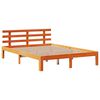 vidaXL Estructura cama con cabecero madera pino marr&oacute;n cera 140x200 cm