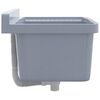 vidaXL Fregadero lavabo de pared resina gris 50x35x24 cm