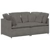 vidaXL Sof&aacute; modular con cojines de tela de pana gris claro
