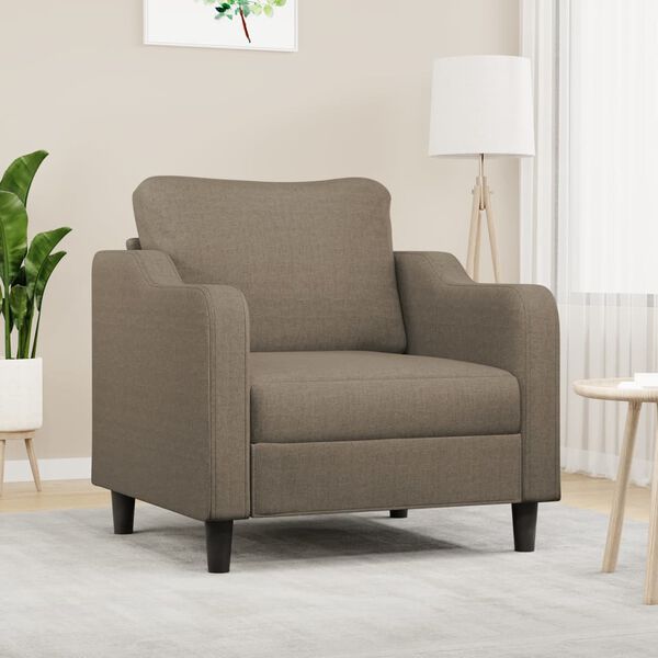 vidaXL Sill&oacute;n de tela gris taup&eacute; 60 cm