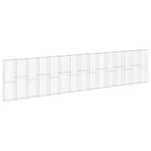 vidaXL Muro de gaviones con cubiertas acero galvanizado 900x30x200 cm
