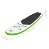 vidaXL Juego de tabla de paddle surf hinchable verde y blanco