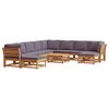 vidaXL Juego muebles jard&iacute;n 11 pzas con cojines madera maciza acacia