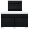 vidaXL Cama box spring con colch&oacute;n tela negro 120x190 cm