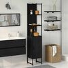 vidaXL Mueble de Cuarto de Ba&ntilde;o Roble negro 33 x 33 x 185,5 cm