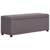 vidaXL Banco con espacio de almacenaje 116 cm poli&eacute;ster gris topo