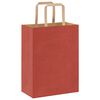 vidaXL Bolsas de papel con asas 50 uds rojo 21x11x28 cm
