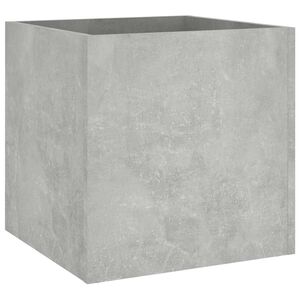 vidaXL Jardinera de madera de ingenier&iacute;a gris hormig&oacute;n 40x40x40 cm