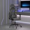 vidaXL Silla gaming cuero sint&eacute;tico negro y camuflaje