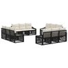 vidaXL Conjunto de sof&aacute;s de jard&iacute;n 12 uds. 12 plaza Negro