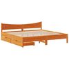 vidaXL Estructura de cama cajones madera pino marr&oacute;n cera 180x200 cm