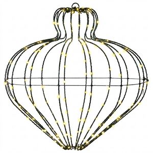 vidaXL Luz de adorno navide&ntilde;o 192 LED Blanco C&aacute;lido Di&aacute;m. 40 x 40 cm