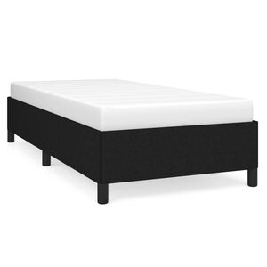 vidaXL Estructura de cama sin colch&oacute;n tela negro 90x200 cm