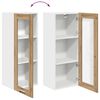 vidaXL Mueble colgante con puerta Roble artesanal 40 x 31 x 100 cm