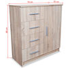vidaXL Aparador de madera de ingenier&iacute;a roble 79x35x88 cm
