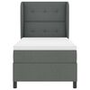 vidaXL Cama tipo Box Spring con colch&oacute;n Gris oscuro 90 x 200 cm tela