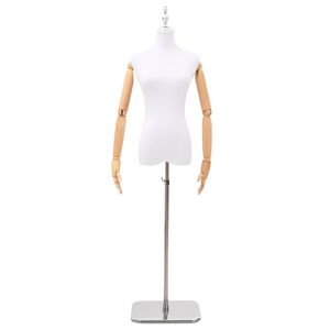 vidaXL Maniqu&iacute; ajustable de 165-213 cm con base Femenino PP Blanco