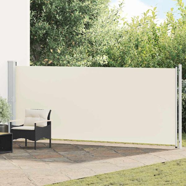 vidaXL Toldo lateral retr&aacute;ctil para patio crema 600x160 cm