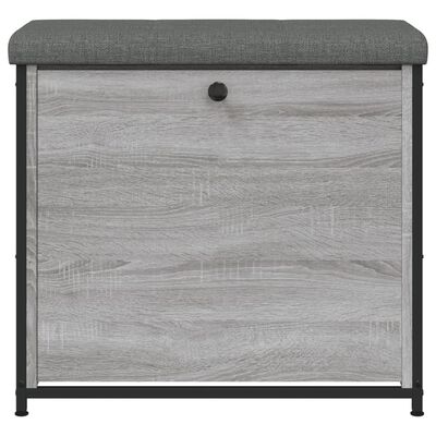 vidaXL Banco zapatero con cajón abatible gris Sonoma 62x32x56 cm