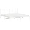 vidaXL Estructura cama sin colch&oacute;n con cabecero metal blanco 200x200cm