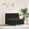 vidaXL Unidad de Sof&aacute; Modular sin Brazos 2 pcs Negro 55 x 74 x 82 cm