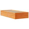 vidaXL Estructura de cama sin colch&oacute;n madera de pino marr&oacute;n 90x200 cm