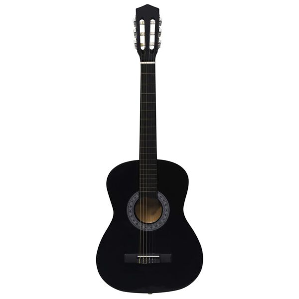 vidaXL Guitarra cl&aacute;sica para principiantes con funda negro 3/4 36"