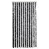 vidaXL Cortina antimoscas chenilla gris y negro 100x230 cm