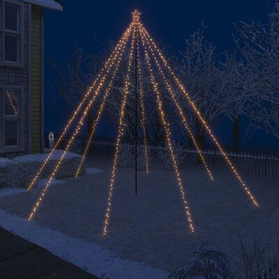 vidaXL Luces de árbol cascada de Navidad interior exterior 800 LED 5 m