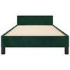 vidaXL Estructura cama sin colch&oacute;n terciopelo verde oscuro 100x200 cm