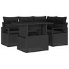 vidaXL Conjunto de sof&aacute; de jard&iacute;n 5 uds. 4-N&uacute;mero de plazas Negro