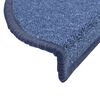 vidaXL Alfombrillas para escaleras 15 unidades 56x17x3 cm Azul Semicircular