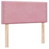 vidaXL Cama box spring con colch&oacute;n terciopelo rosa 90x220 cm