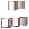 vidaXL Puerta de perros plegable 15 paneles madera &aacute;lamo marr&oacute;n 750 cm
