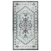 vidaXL Alfombra de exterior tejido plano verde y gris 80x150 cm