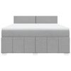vidaXL Cama box spring con colch&oacute;n tela gris claro 180x200 cm