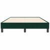 vidaXL Cama box spring sin colch&oacute;n terciopelo verde oscuro 120x210 cm