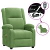 vidaXL Sillón de masaje eléctrico terciopelo verde claro