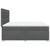 vidaXL Cama box spring con colch&oacute;n tela gris oscuro 200x200 cm