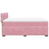 vidaXL Cama box spring con colch&oacute;n terciopelo rosa 140x190 cm