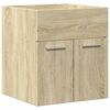 vidaXL Set de muebles de ba&ntilde;o 3 pzas madera contrachapada roble Sonoma