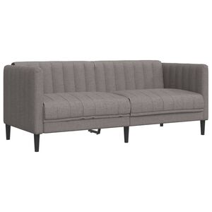 vidaXL Sof&aacute; de 2 plazas tela gris taupe