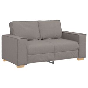 vidaXL Sof&aacute; de 2 plazas de tela gris topo, 160x78x84 cm
