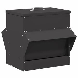 vidaXL Comedero para pollos Negro 40,5 x 45 x 41 cm